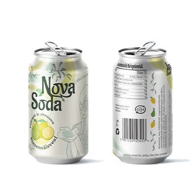 Nova soda tölkki etiketti